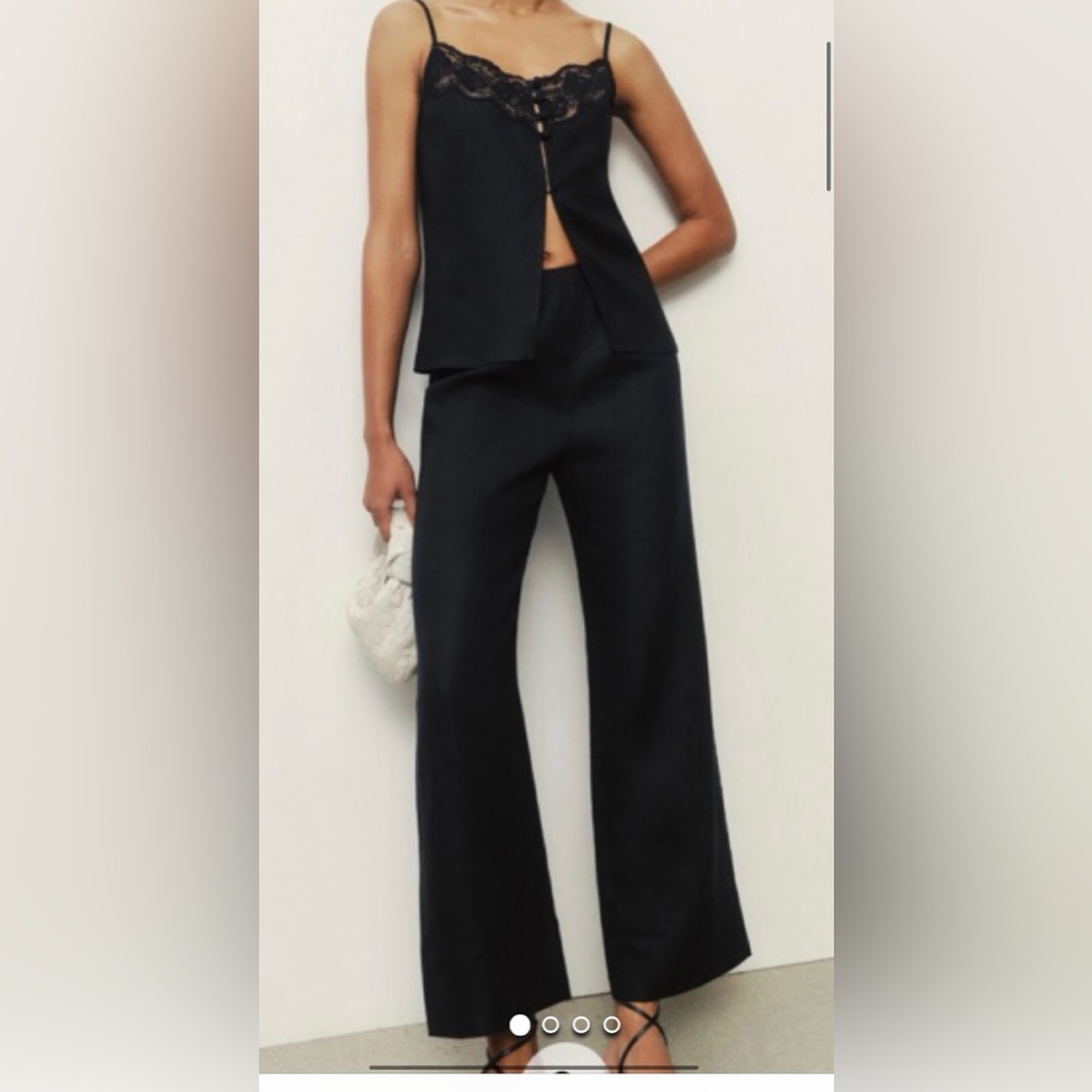 Reformation Black Linen Set